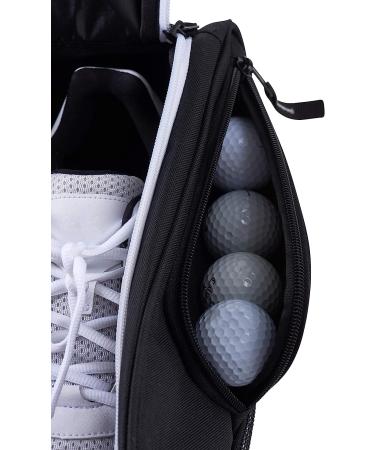 Athletico Golf Shoe Bag - Zippered Carrier with Ventilation & Outside Pocket - Black - Buy Online on SooperMarket.com