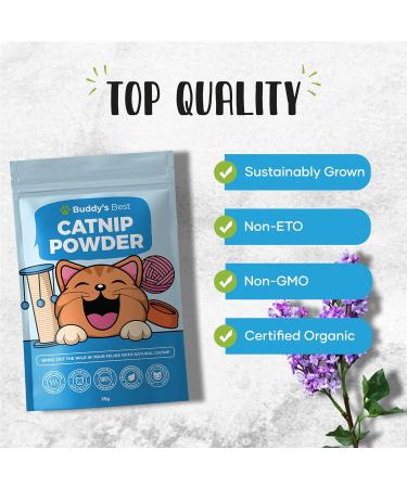BUDDY'S BEST Catnip | 100% Natural Organic & Air Dried | Strong & Pungent Aroma Encourages Exercise & Play | 35g - Buy Online on SooperMarket.com