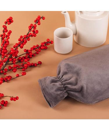 Blum Valley 1.5L Baby Heat Bottle - Soft Fleece Washable Natural Rubber - Cozy Gray Hot Water Bottle for Children - Buy Online on SooperMarket.com
