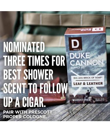 Duke Cannon Supply Co. Big Ass Brick of Soap Bar for Men - Leaf + Leather (Amber & Woodsy Scent) 3 Pack, 10 oz Bars - Paraben-Free Masculine Scents for All Skin Types - Buy Online on SooperMarket.com
