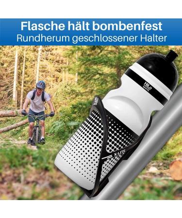 Hilo Sports Bicycle Bottle Holder - Extra Strong & Lightweight Water Bottle Holder for All Bikes - Secure 2-Screw Design - Black - Buy Online on SooperMarket.com