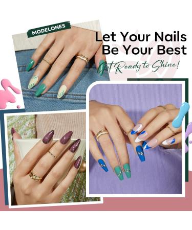 Modelones 28 Colors Gel Nail Kit with 48W Nail Lamp - DIY Home Nail Curing Set for Women in Orange Red - Buy Online on SooperMarket.com