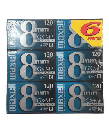 Maxell 8mm GX-MP 120 Videotapes (6-pack)