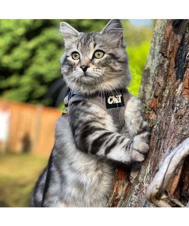 Travel Cat Harness and Leash Set - Adjustable Comfort Fit Mesh Vest Harnesses with Reflective Strap - Snug Fit Harness for Cats Kitten for Outdoor Walking Grey Large (Chest 16-19 inch) Grey L - Buy Online on SooperMarket.com