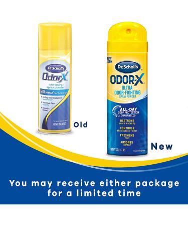 Dr. Scholl's Odor-X Spray-Powder (4.7 oz) | All-Day Odor Protection & Sweat Absorption - Buy Online on SooperMarket.com