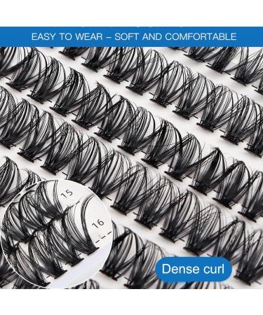 Bransfy False Eyelashes Clusters 280pcs DIY D Curl Individual Lash Extensions | Faux Mink Long Mixed Lash Clusters 9-16mm | 40D-0.07D - Buy Online on SooperMarket.com