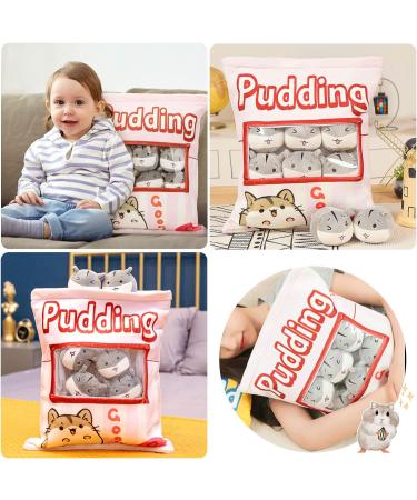 HXPLN 8 Pink Hamster Plush Pillow Set - Removable Toy Bag, Stuffed Animal Decoration Gift for Girls & Children - Buy Online on SooperMarket.com