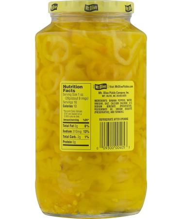 Mt. Olive Delicatessen Style Mild Banana Pepper Rings 32.0 FL OZ - Delicious Mild Banana Peppers for Deli-Style Flavor - Buy Online on SooperMarket.com