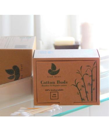 Bamboo Cotton Buds | GOTS Certified Biodegradable | Eco-Friendly & Plastic-Free | Vegan | 300 Buds | Makeup & Ear Cleaning - Buy Online on SooperMarket.com