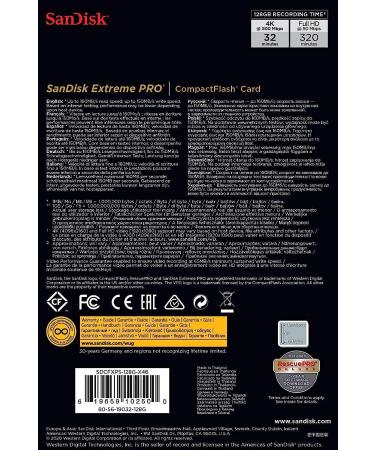 SanDisk Extreme PRO CF Memory Card 32GB - Up to 160MB/s Transfer Speed - Buy Online on SooperMarket.com