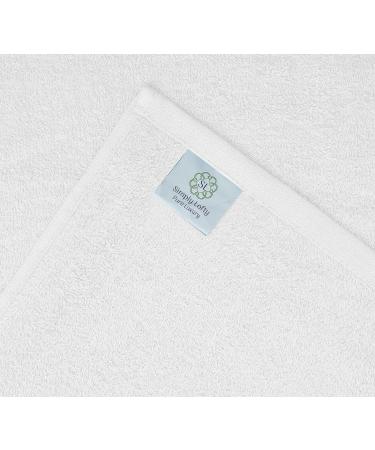 24 Pack SIMPLY LOFTY Salon Towels 16x26 Inch - 100% Ring Spun Cotton Hand Towels for Spa, Gym, Beauty Salon, and Home Hair Care - Highly Absorbent (White) - Buy Online on SooperMarket.com
