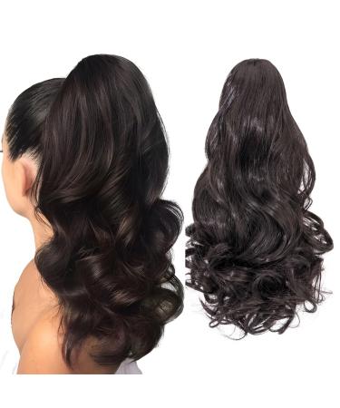 Silk-co 11" Short Curly Ponytail Extension Hair Pieces for Women Hair Extension Clip in Ponytail Hair Extensions Classic Natural Hair - Natural Black 11 Inch Natural Black