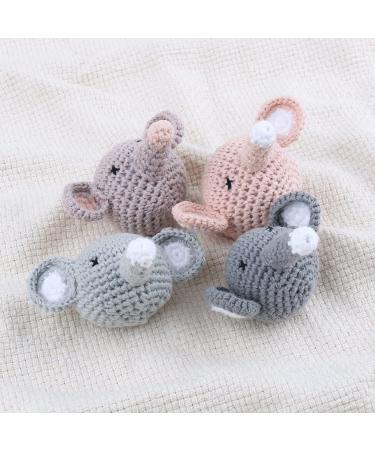 Baby Pacifier Clip DIY Crochet Elephant Teething Toy Rattle Teether Shower Gift - 6-12 Months - Buy Online on SooperMarket.com