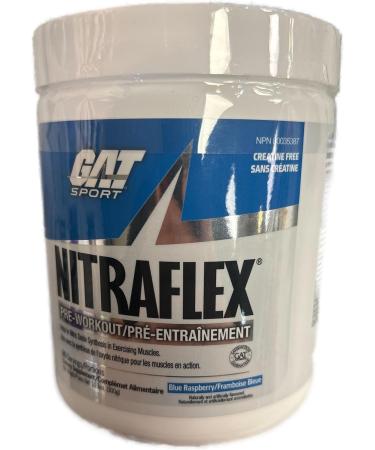 GAT-Sports Nitraflex Pre-Workout Powder | Increases Nitric Oxide Production Boosts Strength Energy Focus & Exercise Performance | 30 Servings (Blue Raspberry) - Buy Online on SooperMarket.com
