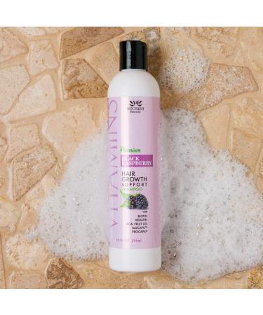 Nourish Beaute Hair Loss Shampoo for Hair Regrowth, Volume & Thickening - Biotin, DHT Blockers & Antioxidants - Men & Women - 10 oz Black Raspberry Shampoo - Buy Online on SooperMarket.com