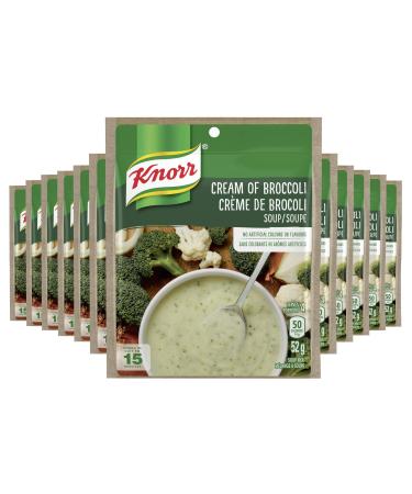 Knorr Dry Soup Mix for A Quick Delicious Soup Or Flavour Boost Cream of Broccoli No Artificial Colours Or Flavours 52 GR 12-Count Cream Of Broccoli 52 g (Pack of 12)