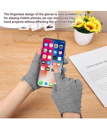 Lilbitty Cotton Gloves for Dry Hands - 3 Pairs Moisturizing Overnight Gray Gloves for Soft Skin - Buy Online on SooperMarket.com