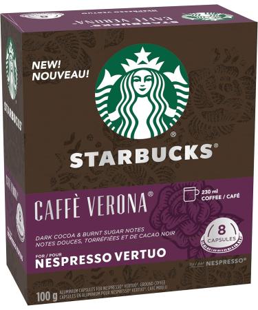 Starbucks By Nespresso Caff Verona Coffee Pods Dark Roast Nespresso Vertuo Line Compatible Capsules 4 X 8 Coffee Pods 32 Count - Buy Online on SooperMarket.com