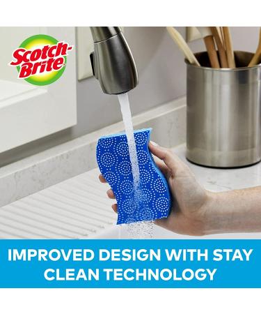 Scotch-Brite Scrub Dots Non-Scratch Scrub Sponge - Pack of 3 | Ideal for Washing Dishes and Kitchen Cleaning | Rinses Clean - Buy Online on SooperMarket.com