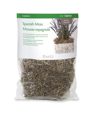FloraCraft Spanish Moss 4 Ounce (2L) Natural