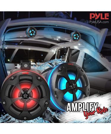 Pyle PLUTV44BTR 2-Way Dual Waterproof Off-Road Tower Speakers - 800W Marine Grade with RGB Lights & Remote, for ATV/UTV, Jeep, Boat - Black - Buy Online on SooperMarket.com