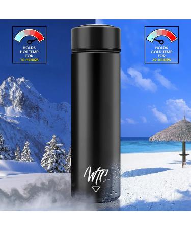 GoThermo Multi-Purpose Travel Tumbler | Fruit & Tea Infuser | Coffee & Water Bottle | Double Wall Stainless Steel Mug by WTC LLC - Angel White - Buy Online on SooperMarket.com