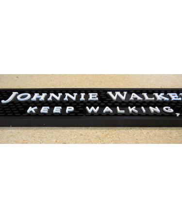 Johnnie Walker Keep Walking Bar Rail Spill Mat - Black | NEW - Buy Online on SooperMarket.com