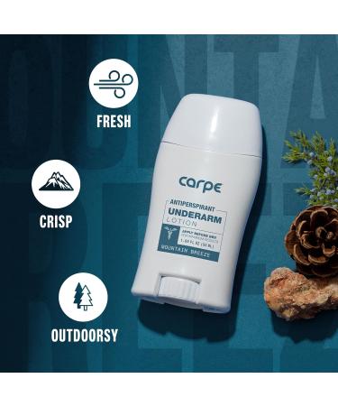 Carpe Underarm Antiperspirant and Deodorant Clinical strength with Mountain Breeze scent Combat excessive sweating Stay fresh and dry Great for hyperhidrosis (Pack of 3) Mountain Breeze 1.69 Fl Oz (Pack of 3) - Buy Online on SooperMarket.com
