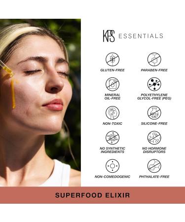 KPS Essentials Superfood Elixir - Intense Hydration & Anti-Aging Oil with Vitamin C & E - 1 oz Natural Glow Enhancer - Buy Online on SooperMarket.com