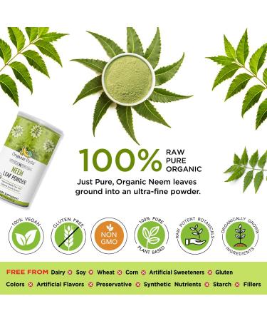 Organic Veda Neem Powder - 100% USDA Certified for Skin & Hair | Immune Support | 16 oz Pack - Buy Online on SooperMarket.com