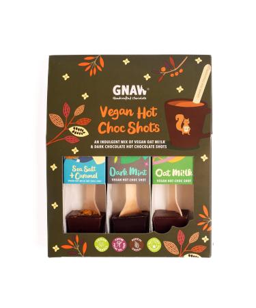 Gnaw Vegan Hot Chocolate Gifts Oat Milk Hot Chocolate Gift Set Tasty Hot Chocolate Sets With 3 Decadent Flavours Hot Chocolate Sets With Marshmallows & Vegan Ingredients For A Great Vegan Hot Choc