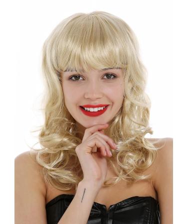 WIG ME UP VK-52-24BSP613 | Long Blonde Curly Wig for Women with Bangs | Medium Length Fashion Wig - Buy Online on SooperMarket.com