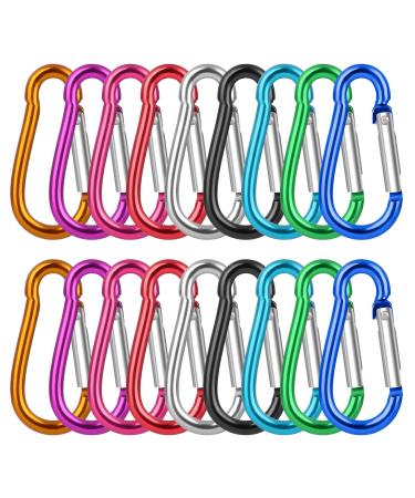 18 pieces Karabiner Small Keeperender Mini Karabinerhaken Karabiner Keyring Color Bunt Aluminum for Outdoor Camping Hiking Hiking at Home