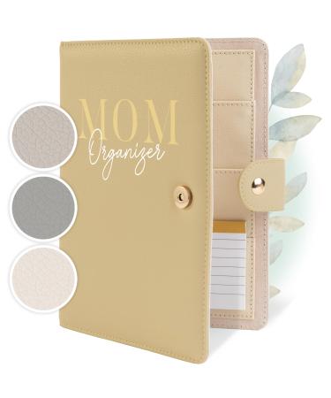 Twive - Mother Pass cover - Organizer with magnetic closure - Mother -child pass - German mother pass - including notepad and 8 subjects (Caramel - Mom organizer)