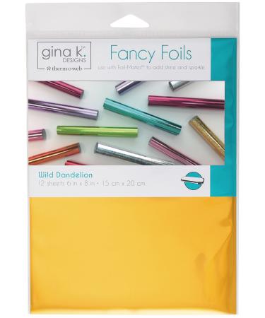 Gina K. Designs for Therm O Web Fancy Foils 6 x 8 Sheets Wild Dandelion 12 Count