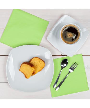 HEKU 100 Light Green Napkins - 3-Layer 33x33cm Highly Absorbent Stylish & Practical 5-Pack for Events & Gastronomy - International Shipping Available - Buy Online on SooperMarket.com