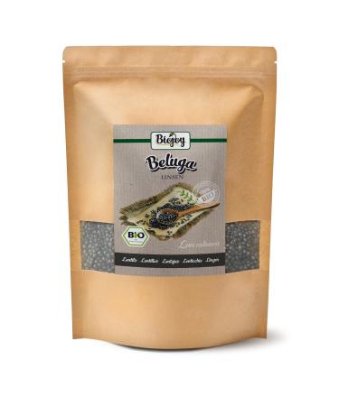 Biojoy ORGANIC Beluga Lentils (1.5 kg) dried and whole black lentils without additives 1.5 kg (1 pack)