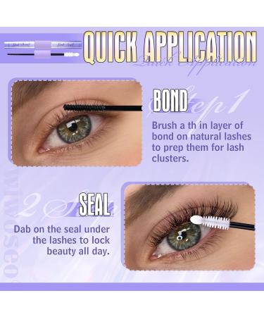 wiwoseo Lash Bond and Seal Lash Glue Lash Clusters Glue Bond and Seal Lash Glue for Eyelash Extensions Lash Bond and Seal Waterproof Strong Hold Eye Lash Glue Mascara for Cluster Lashes B-Bond&Seal-i - Buy Online on SooperMarket.com