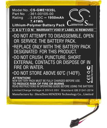 1950mAh Battery Replacement for Edge 1030 - High-Quality 361-00105-00 (3.8V) - International Shipping Available - Buy Online on SooperMarket.com
