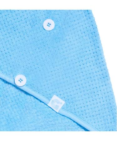 GIMME Beauty 100% Microfiber Hair Towel - Ultra Absorbent Quick Dry Wrap for Long Hair & All Hair Types - Frizz-Free Drying - Blue - Buy Online on SooperMarket.com