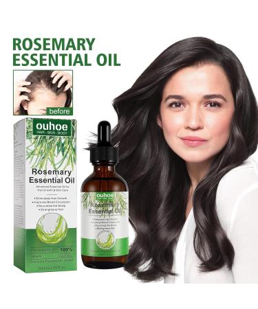 Organic Rosemary Oil for Hair Growth | Scalp & Hair Powering Aroma Therapy | Bexdug Pink Marine Oil with Glass Dripper - Improves Split Ends & Dry Scalp - Buy Online on SooperMarket.com