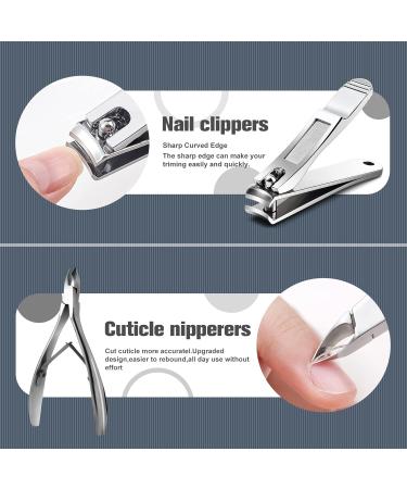 FERYES 6 PCS Manicure Nail Care Kit - Cuticle Removal Tools and Nail Clipper Set in Leather Case - Nail Cutter, Cuticle Nipper, Pusher, Scissors, Glass File - Buy Online on SooperMarket.com