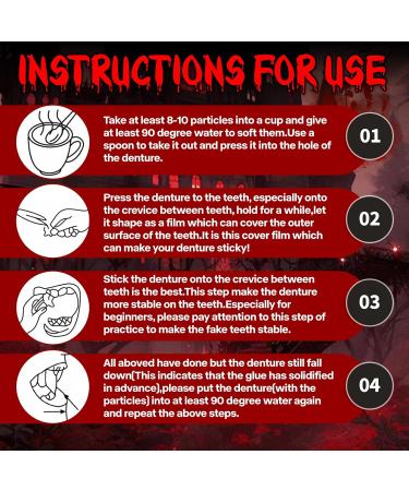Go Ho Halloween Vampire Fangs & Black Lipstick Kit - 4 Sizes Cosplay Props | Perfect Accessories for Halloween Party Decorations - Buy Online on SooperMarket.com