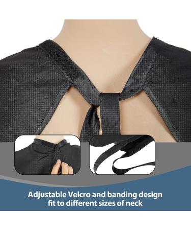 6-Piece Black Makeup Cape Set: Waterproof Comb-Out & Shaving Apron for Beauty Salon & Home Use - Buy Online on SooperMarket.com