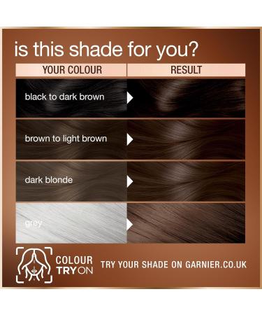 Garnier Good Permanent Hair Dye Kit 4.0 Cacao Brown - 100% Grey Coverage, 8 Weeks Long-Lasting Color - Buy Online on SooperMarket.com