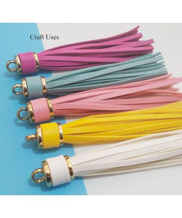 2 Yards Black PU Leather Fringe Trim - 4 Inch Tassel Trim for DIY Craft Sewing and Embellishments - Buy Online on SooperMarket.com