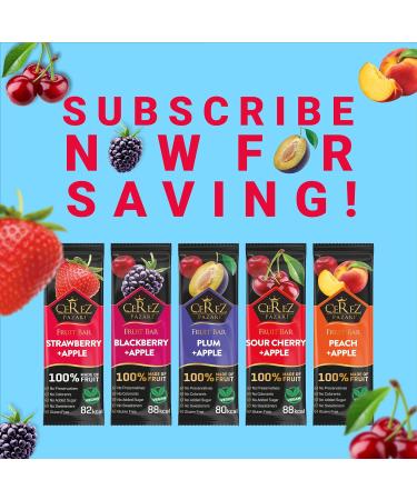 Cerez Pazari Dried Fruit Roll Ups 25g x 35 pack Snacks Variety Pack for Kids Healthy Fruit Snacks Bulk Vegan Real Fruit Bars Snacks with Strawberry Blackberry Plum Sour Cherry and Peach - Buy Online on SooperMarket.com