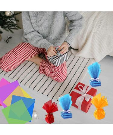120 Pcs Cellophane Sheets  6x6 Inches Cello Sheets Colored Cellophane Wrap Colored Transparency Sheets for Candy  DIY Arts Crafts - Buy Online on SooperMarket.com
