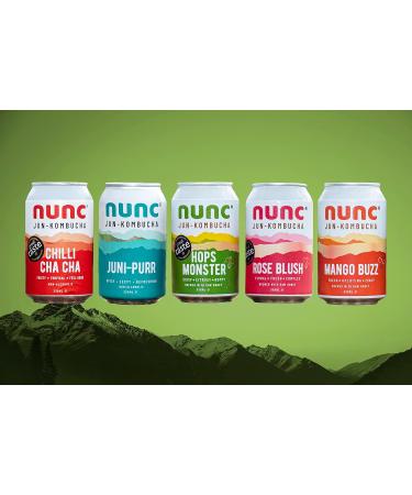 Nunc Jun-Kombucha Hops Monster (12 x 330ml) - Premium Non-Alcoholic Beer Alternative - Gut Health & Refreshing Drink - Gluten Free - Buy Online on SooperMarket.com