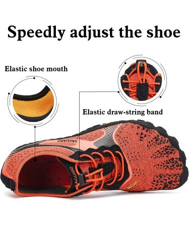 Womens Barefoot Trail Running Shoes 9.5 Orange | Wide Toe Box  Zero Drop Sole | Outdoor Cross Trainer for Minimalist Walking - Buy Online on SooperMarket.com